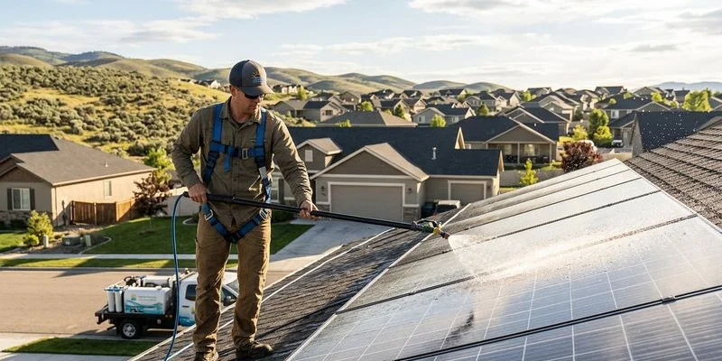 Solar panel cleaning service in Eagle, Idaho